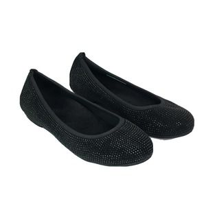 Vionic Black Studded Flats Willow Shimmer - 8.5